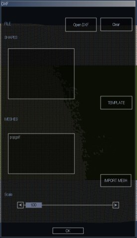 DXF Tool Dialog Box