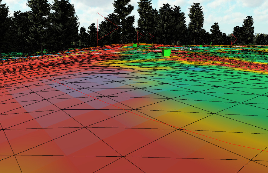 View while Making Terrain Shaping Adjustments